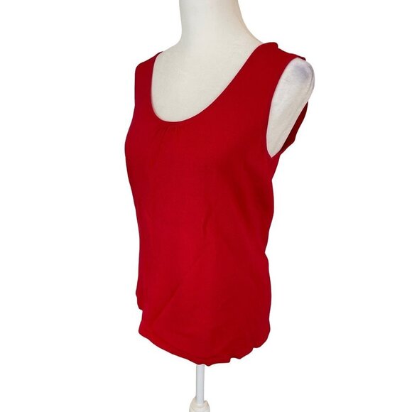 Sleeveless Summer Red Lightweight Tank Blouse Sz S - Picture 3 of 9